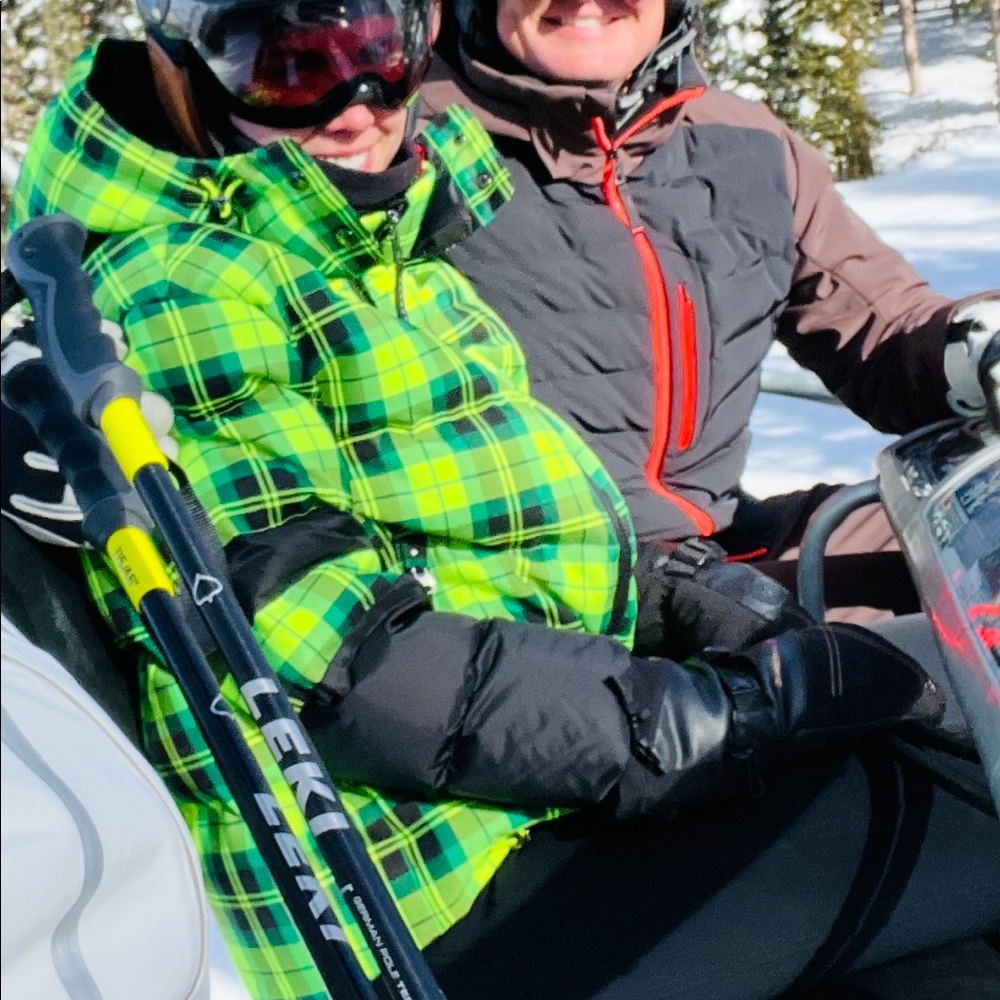 Bogner plaid ski jacket